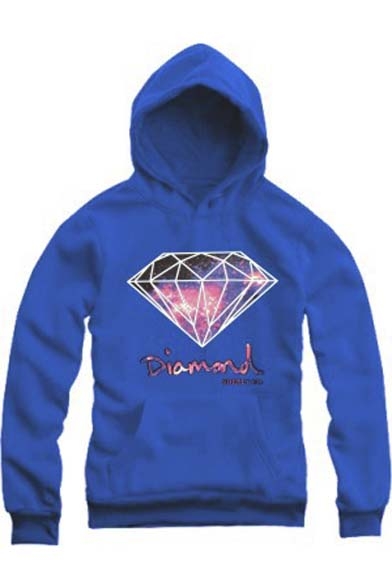 Unisex Fashion Galaxy Diamond  Print Hoodie for Lovers