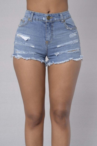 womens high waisted ripped denim shorts