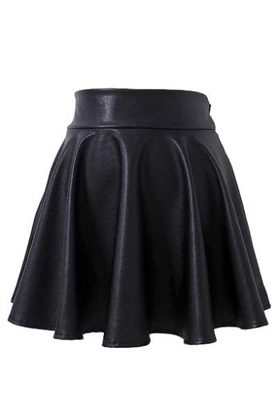 Fashion Women Plain A-Line Mini Skirts