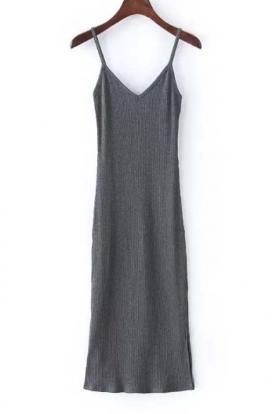 Women's Spaghetti Straps Long Cami Slip Dress