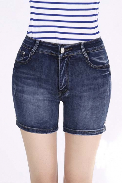 plus size blue jean shorts