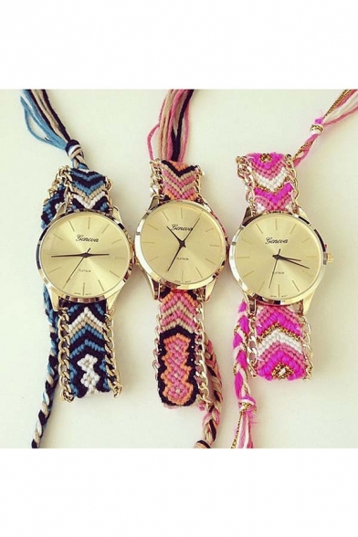 Fashion Women's Color Weaving Quartz Watch