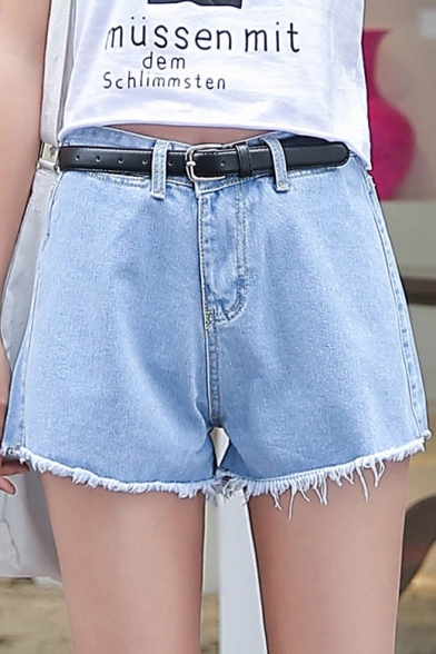 Women Retro Girl Mid Waisted Oversize Crimping Boyfriend Jeans Shorts Pant