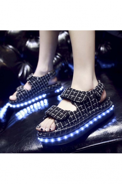 Popular LED Shoes Luminous Flat Shoes Sandals