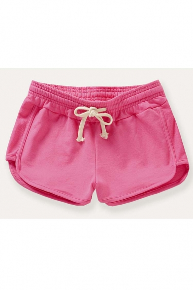 Women's Summer Casual Mid Waist Plain Hot Shorts
