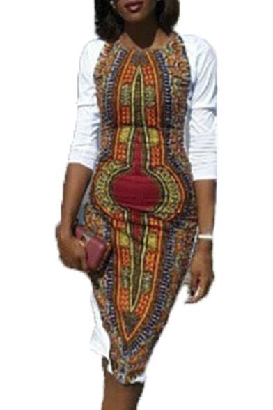 dashiki bodycon dress