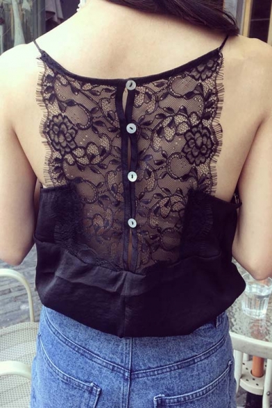 New Arrival Fashion Lace Back Sleeveless Top