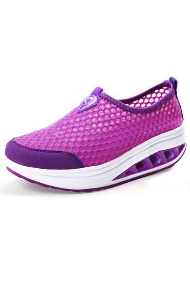 New Arrival Women's Fashion Breathable Sneakers Hollow Platform Sport Shoes