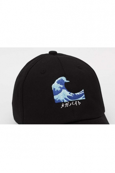 New Arrival Fashion Wave Embroidered Baseball Caps Unisex Outdoor Caps