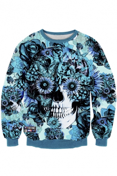 Hipsters 3d Digital Printed Crew Neck Pullover Sweater Sweatshirt