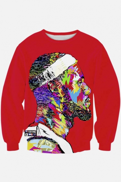 Hipsters 3d Digital Printed Crew Neck Pullover Sweater Sweatshirt
