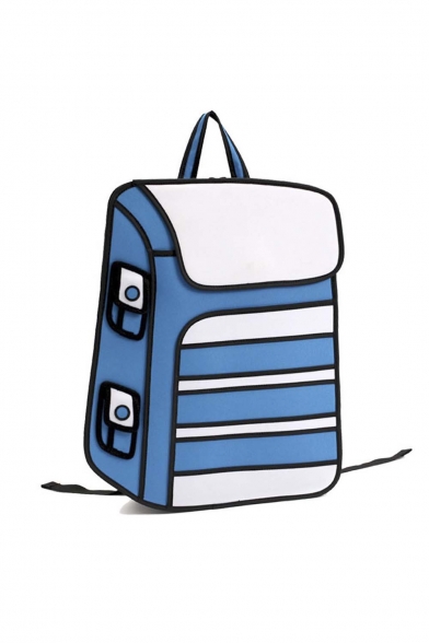 New Fashion Cartoon Color Block Backpack Laptop Bag/School Bag/Travel Bag