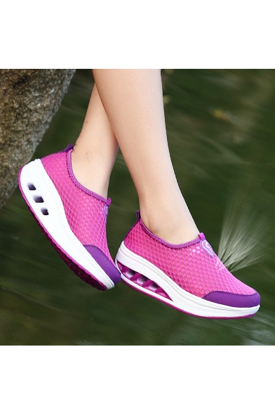 New Arrival Women's Fashion Breathable Sneakers Hollow Platform Sport Shoes