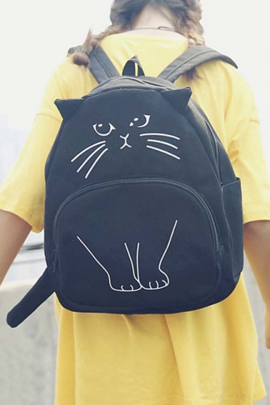 New Arrival Fashion Cute Cartoon Cat Print Backpack School Bags Travel Bags
