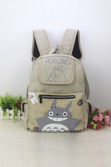Unisex Fashion Cartoon Totoro Print Backpack