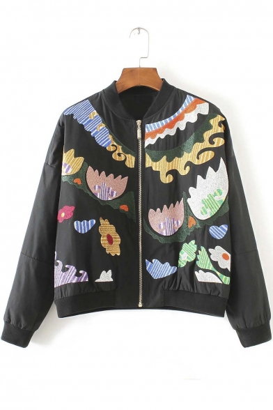 Autumn New Fashion Colored Embroidered Baseball Jacket