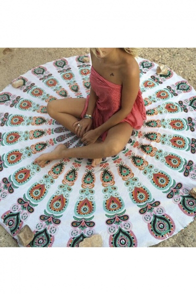 Fashion Round Printed Beach Towel Yoga Mat Panic Mat Cushion Shawl