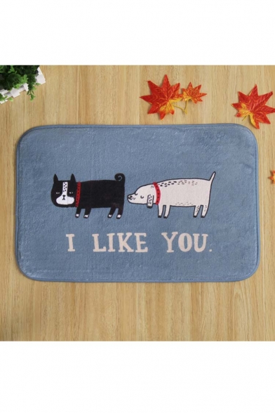I LIKE YOU Cute Dogs Print Doormat Indoor/Outdoor/Front Door/Bathroom Mats Rubber Non Slip