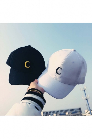 Unisex Fashionable Embroidered Moon Baseball Cap