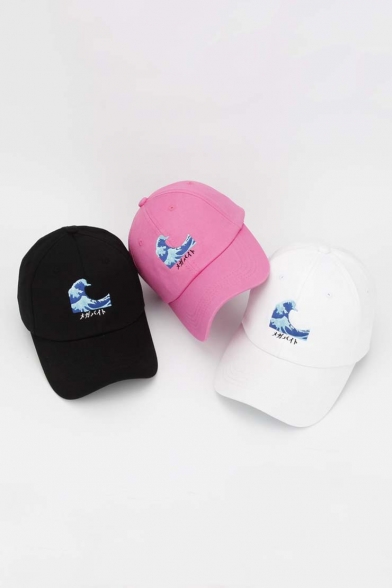 New Arrival Fashion Wave Embroidered Baseball Caps Unisex Outdoor Caps