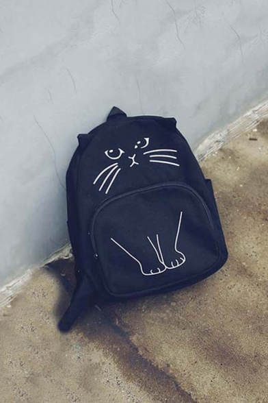 New Arrival Fashion Cute Cartoon Cat Print Backpack School Bags Travel Bags