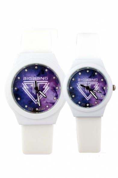 New Arrival Fashion Galaxy Print Dial Lovers Watches
