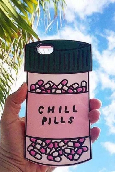 Fashion Love Potion/Chill Pills Silicone Phone Case for iPhone 6/6S iPhone 6 Plus