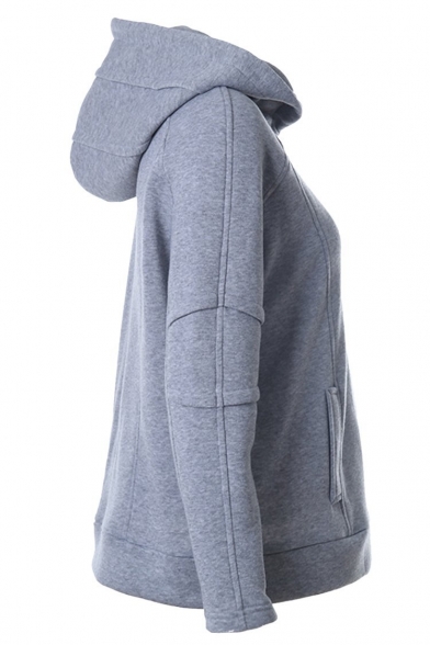 funnel neck zip hoodie