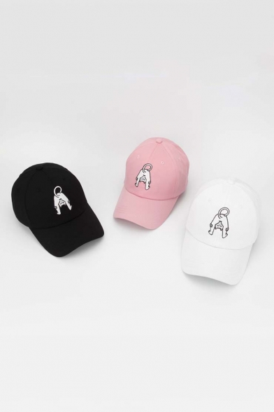 Unisex Fashion Cat Embroidered Leisure Baseball Caps Outdoor Caps