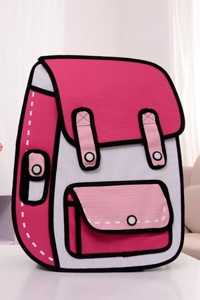 Fashionable Cartoon Color Block Backpack School Bag/Travel Bag