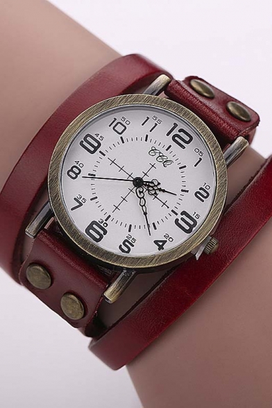 New Arrival Vintage Style Leather Band Quartz Watch