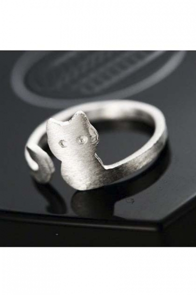 Hot Cute Cat Adjustable Open Ring