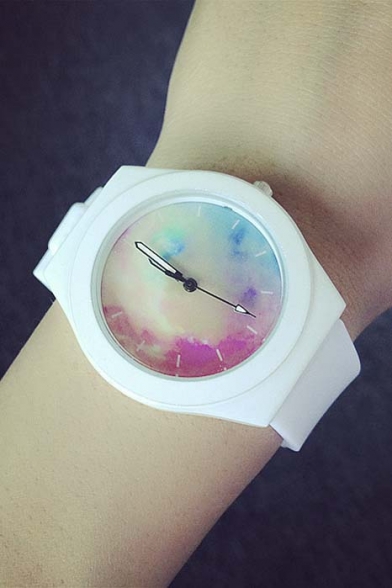 Fashion Cute Candy Color Silica Gel Strap Quartz Watch