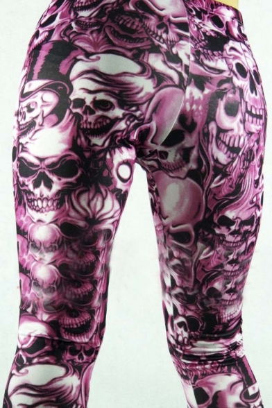 New Women 3D Gothic Punk Rock Skeleton Skull Leggings Yoga Pants Joggers _GAIGAI