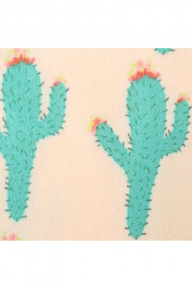 New Fashion Cactus Pattern Single Breasted Cardigan
