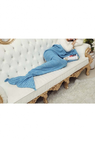 Trendy Mermaid Knitted Blanket