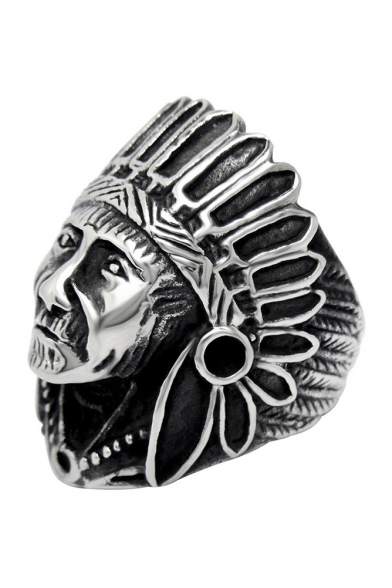 Retro Tribal Style Punk Design Unisex Forefinger Ring