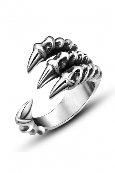 Unisex Fashion Titanium Steel Open Front Ring