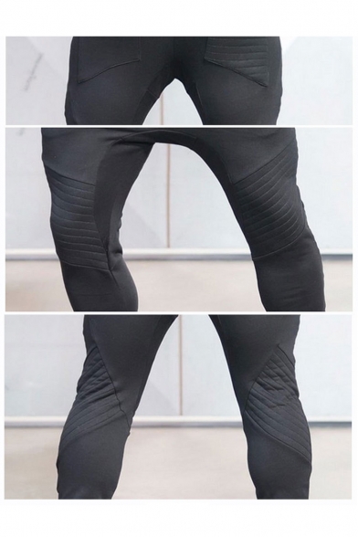 Popular Unisex Drawstring Waist Ruched Knee Jogger Pants