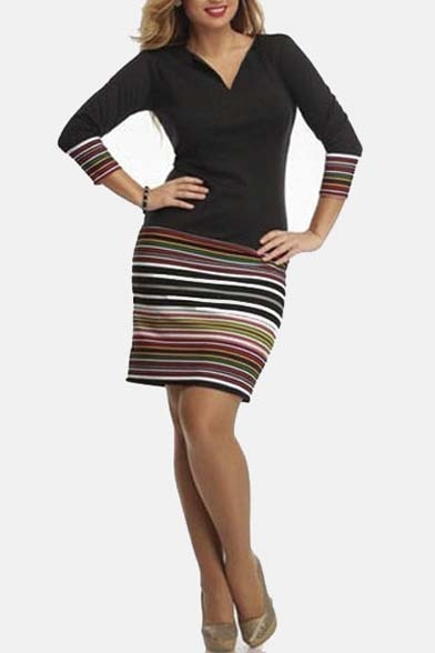 Women's Wear to Work V-neck Business Party Bodycon Dress