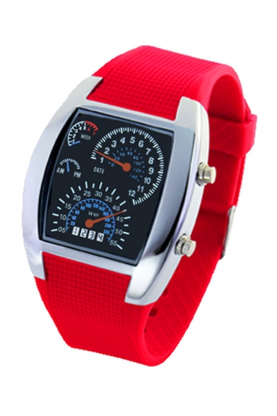 Fashion Electrical Watch with Instruments Panel Design