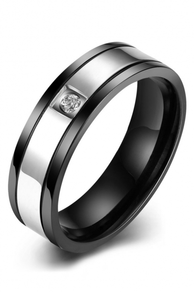 Stainless Steel Concise Design Ring