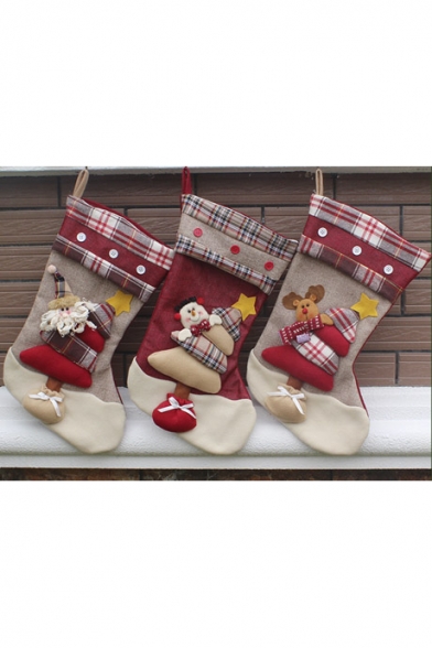 Lovely Christmas Theme Sock-Shape Candy Pocket