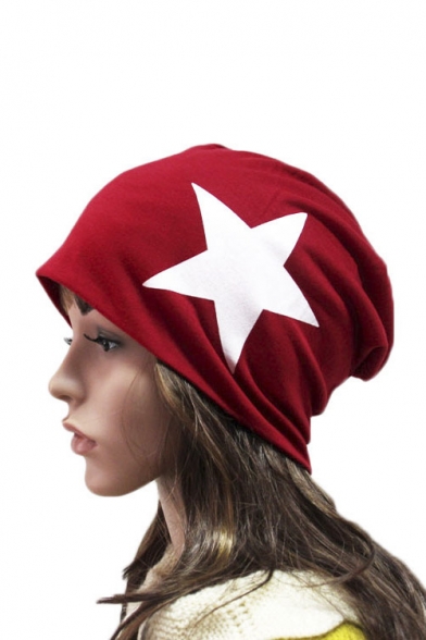 Stylish New Design Star Print Cotton Winter Fashion Hat