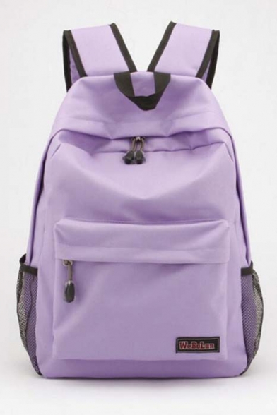 Trendy Preppy Style Plain Oxford Backpack