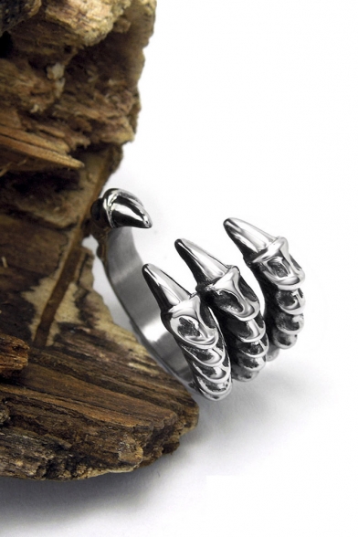 Unisex Fashion Titanium Steel Open Front Ring