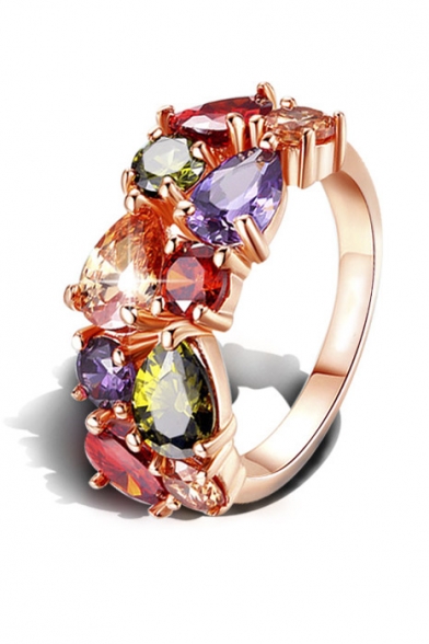 Mona Lisa Fashion Colorful Zircon Crystal Ring