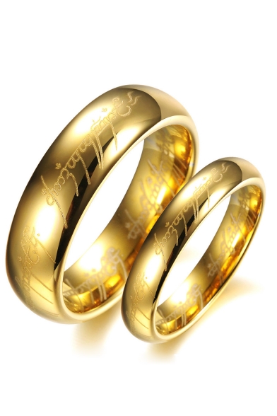 The Lord of the Rings Design Tungsten Chic Ring for Couple