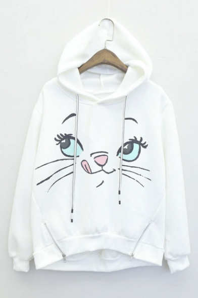 cat face hoodie