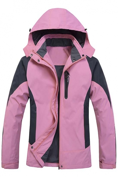 Women's Outerwear Mountain Windproof Jacket Hooded Hiking Sportswear